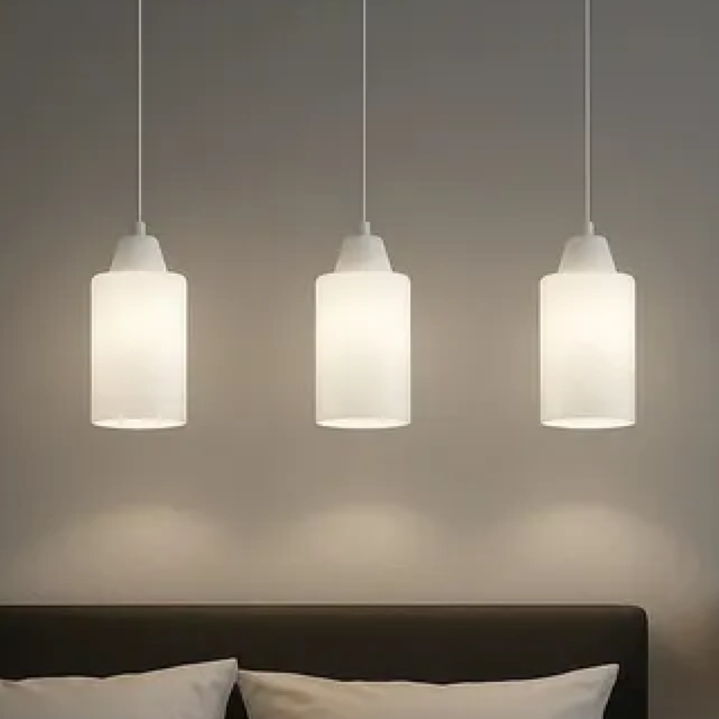 Colgante con Tacita y Tulipa Blanco Plástico