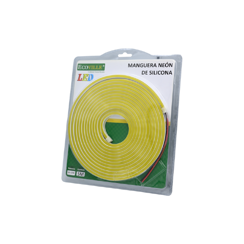 Manguera LED Neón Amarillo 12V 5mts
