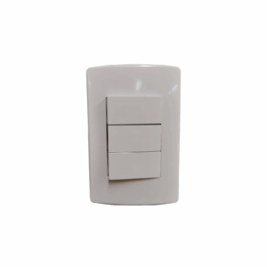 Placa de 3 agujeros c/ 3 pico llave universal / Flight / Blanco