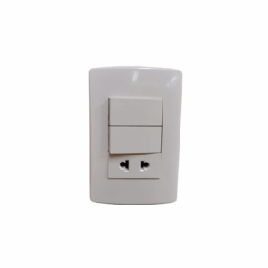 Placa de 3 agujeros + 2 pico llave universal + 1 pico toma universal / Flight / Blanco