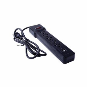 Zapatilla para computadora 8 tomas + 2 usb EV-85B Ecoville