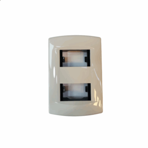 Placa de 2 agujeros Sica Life Blanco