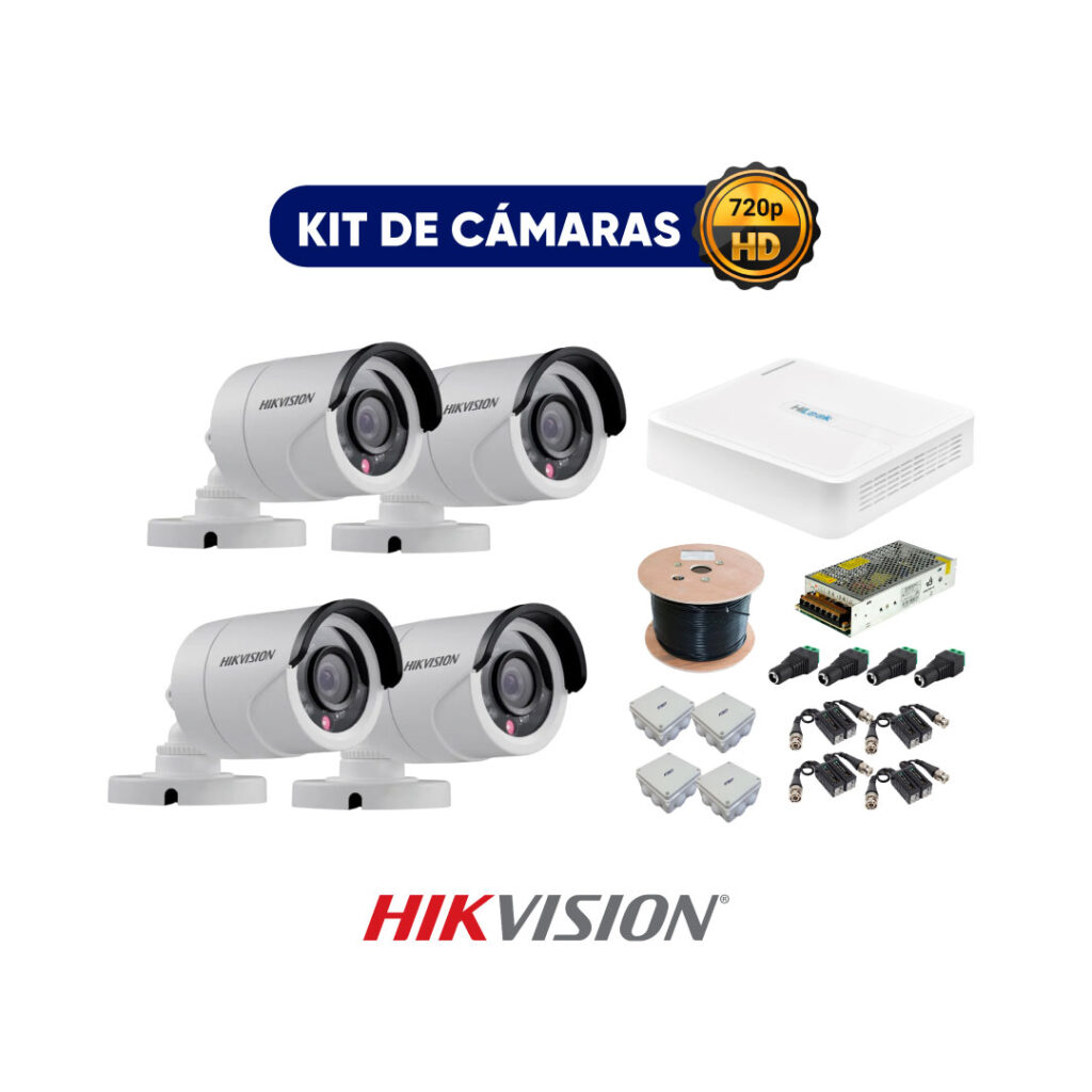 Kit de Cámaras de Seguridad Hikvision 720p HD