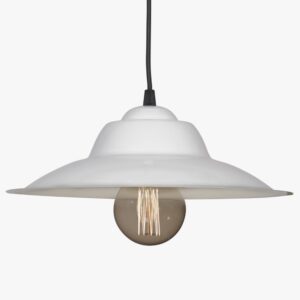 COLGANTE DE CHAPA 32CM BLANCO E27