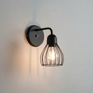 APLIQUE PORTO JAULA 1 LUZ NEGRO AP128