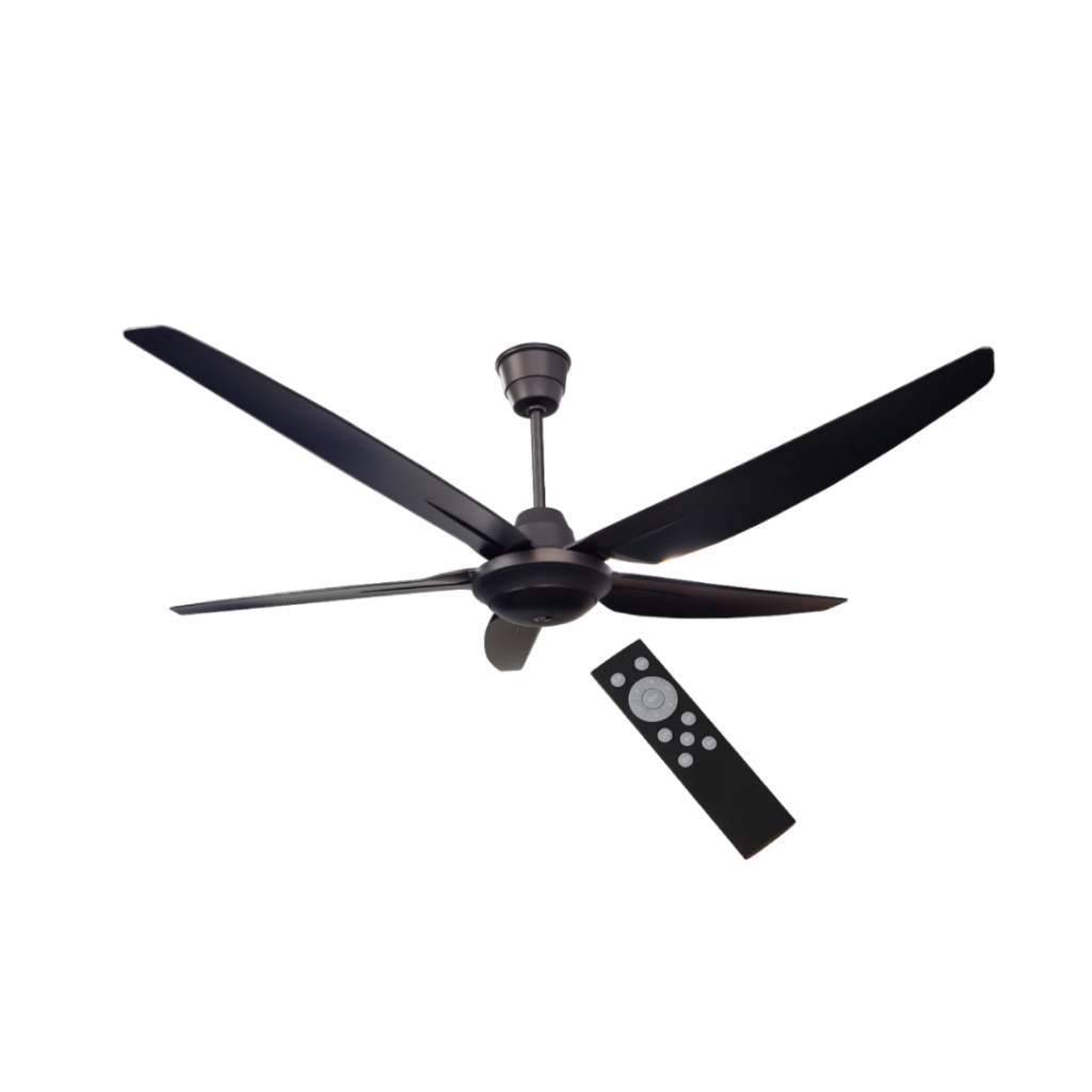 Ventilador de techo 5 aspas color negro con control - Elektron
