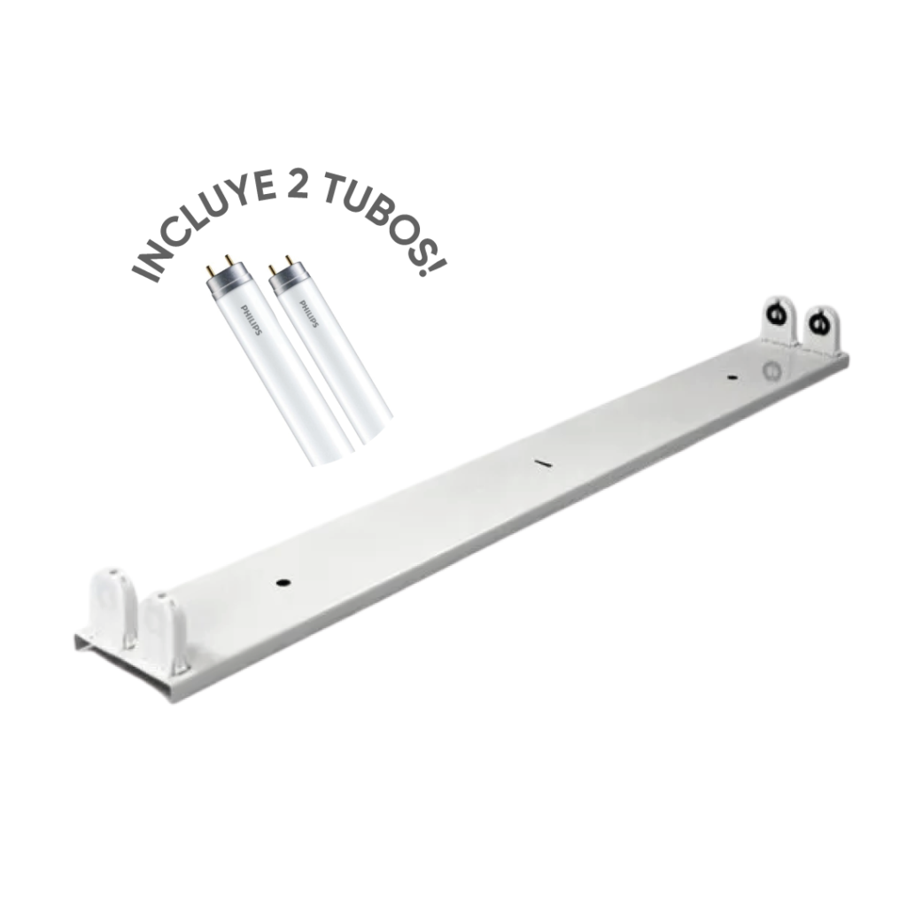 EQUIPO DE FLUORESCENTE 2X40 EXTERIOR + 2 TUBOS