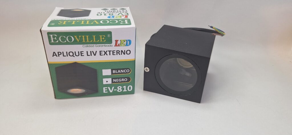 Aplique EV-810 1XGU10 Negro Ecoville