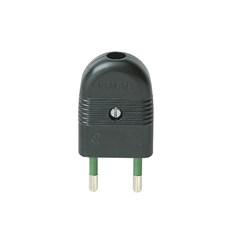 Ficha macho 10A Negro VIMAR