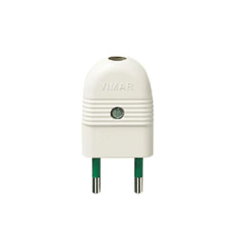 Ficha macho 10A Blanco VIMAR
