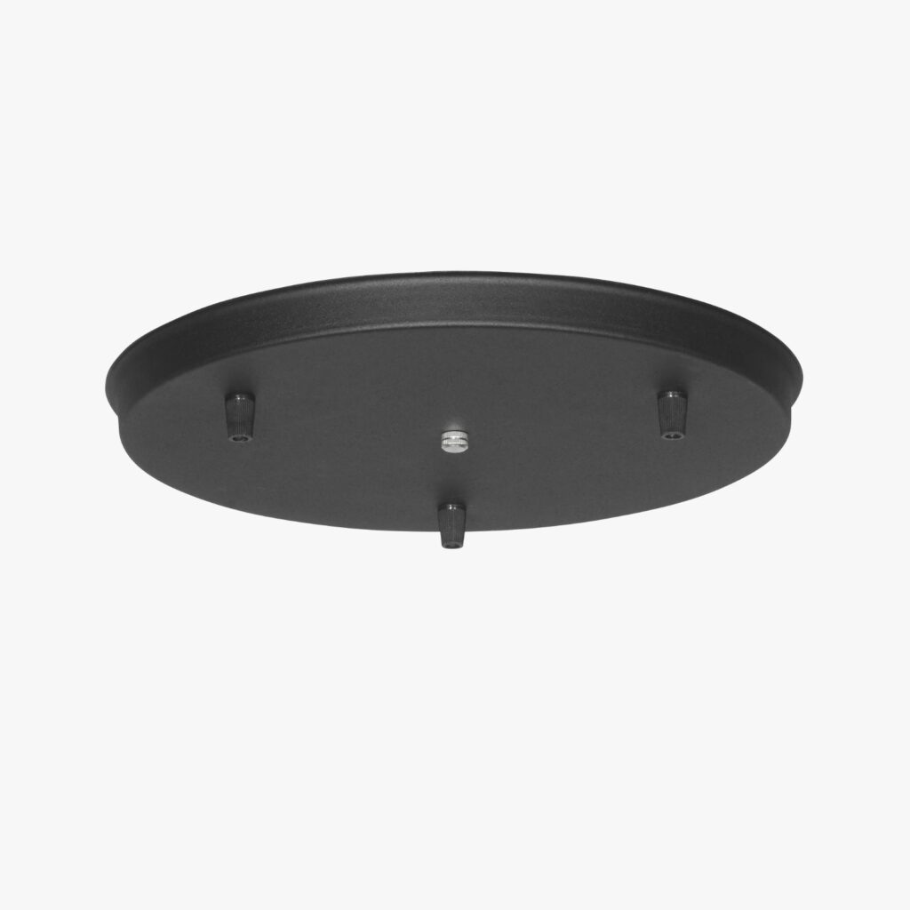 Base Circular para 3 colgantes - Negro