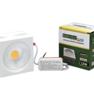 Spot led adosar cuadrado 12w 3000k