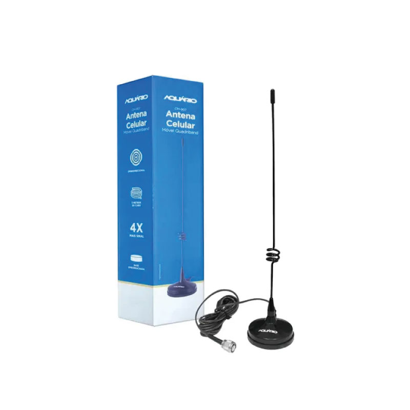 Antena celular CM-907 base magnética punta SMA - Aquario