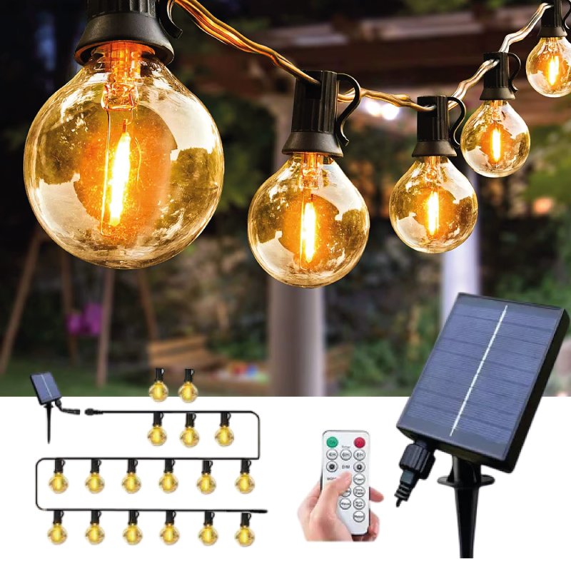 Guirnalda de luces 5mts con Panel Solar