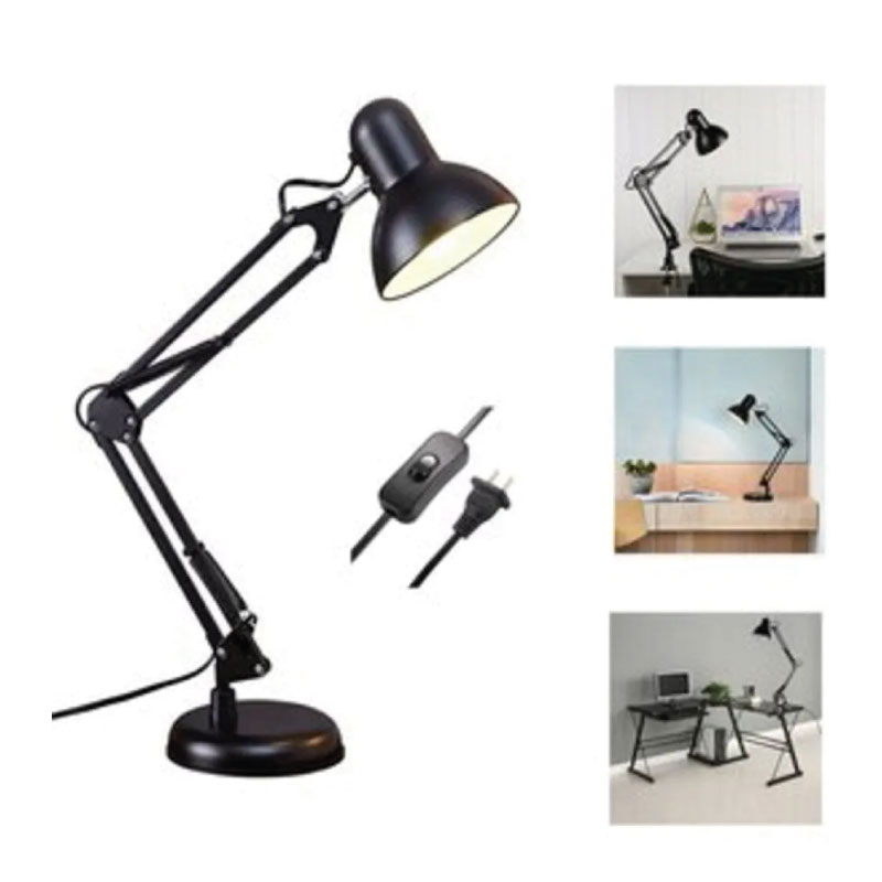 Lámpara Velador brazo articulado color negro de 1 luz E27
