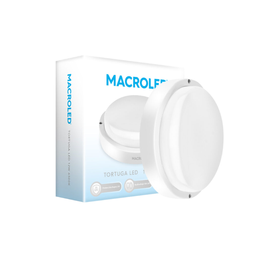 Tortuga LED Redondo 12W 6500K Blanco Macroled