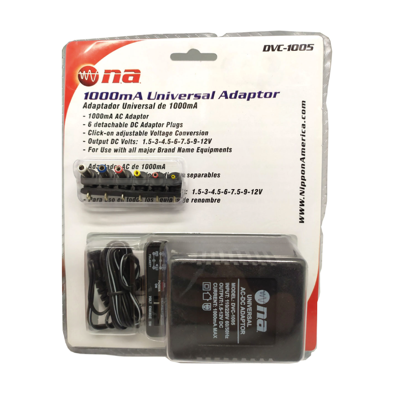 Fuente / Adaptador universal de CA/CC 1000mA