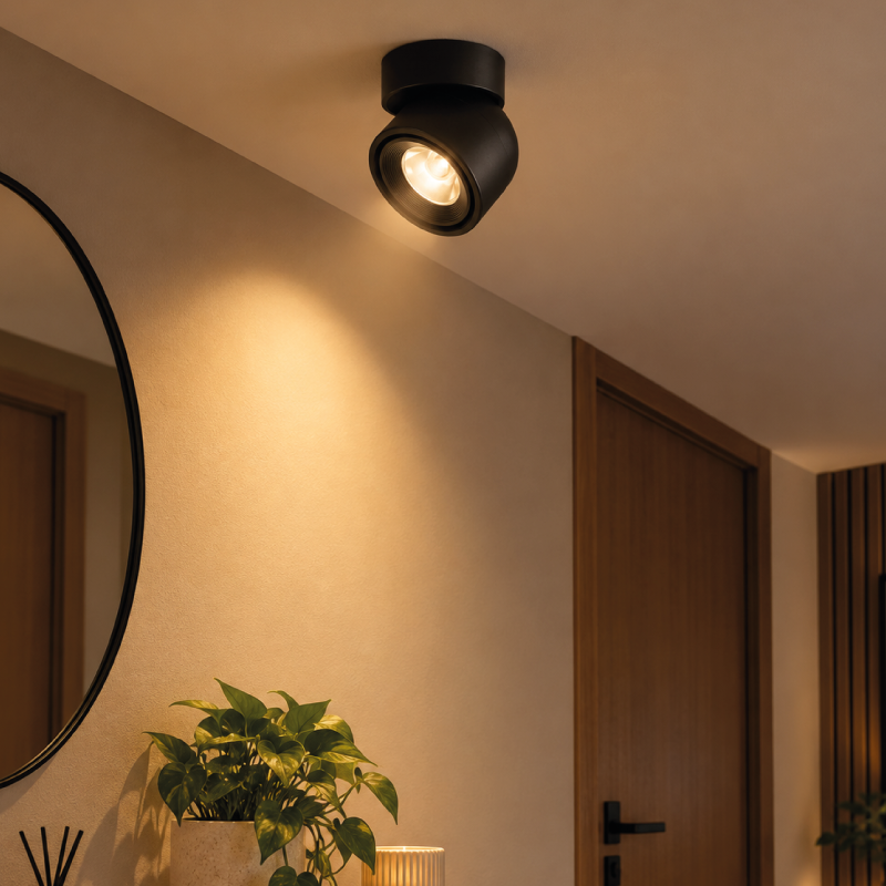 Spot LED adosar direccionable 7W 3000K Negro A51902 WW