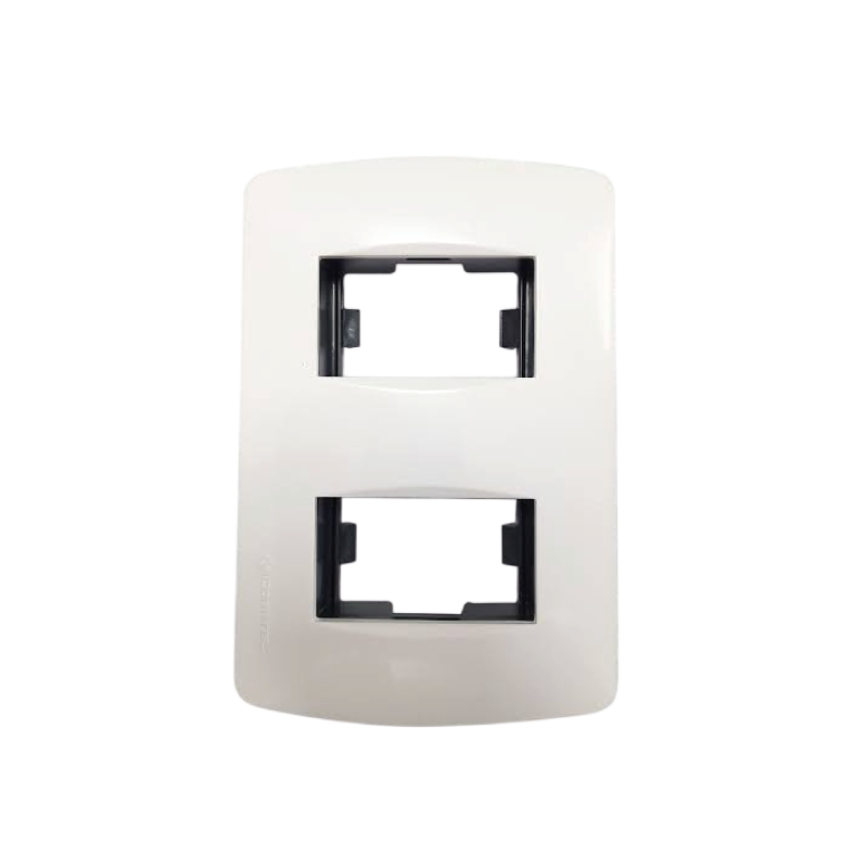 Placa de 2 agujeros Flight blanco (V202)